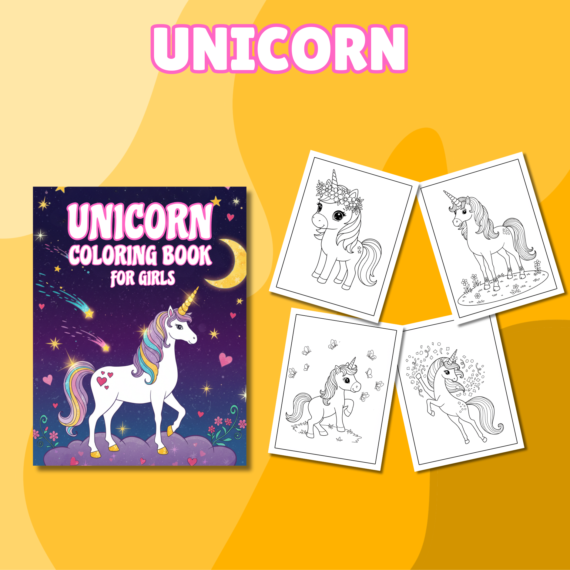 Magical Unicorn Coloring Book for Girls